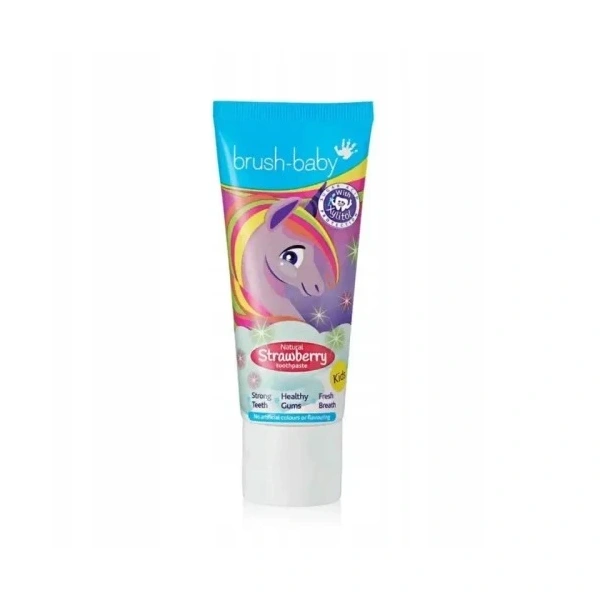 BRUSH-BABY Pasta do zębów dla dzieci 3+ truskawkowa 50ml