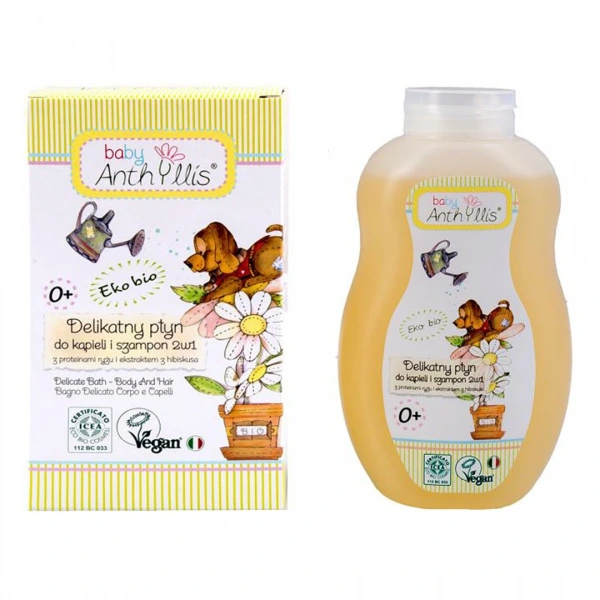 Baby anthyllis szampon i płyn do kąpieli 2w1 proteiny ryżu i ekstrakt z hibiskusa 400 ml