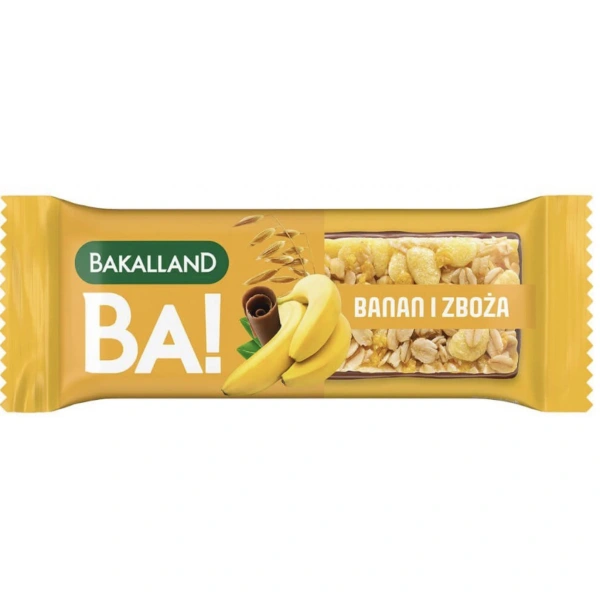 Bakalland BA! Baton Zbożowy Banan i Zboża 40g