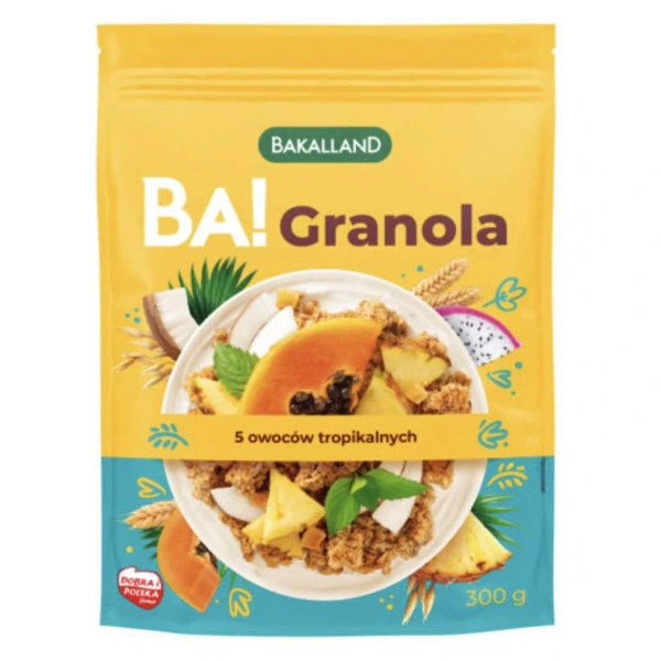 Bakalland BA! Granola 5 owoców tropikalnych 300 g