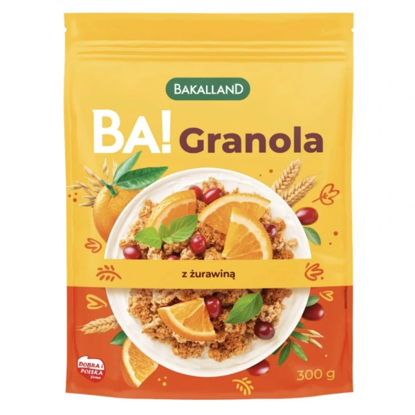 Bakalland BA! Granola z żurawiną 300 g