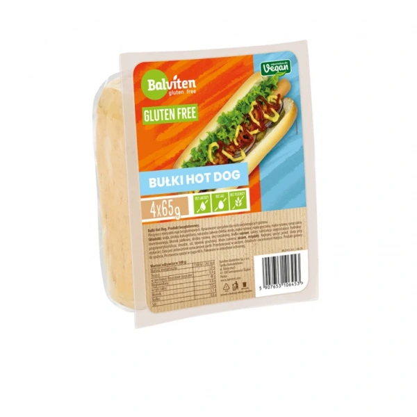 Balviten bułki do hot dogów bezglutenowe (4 szt.) 260 g
