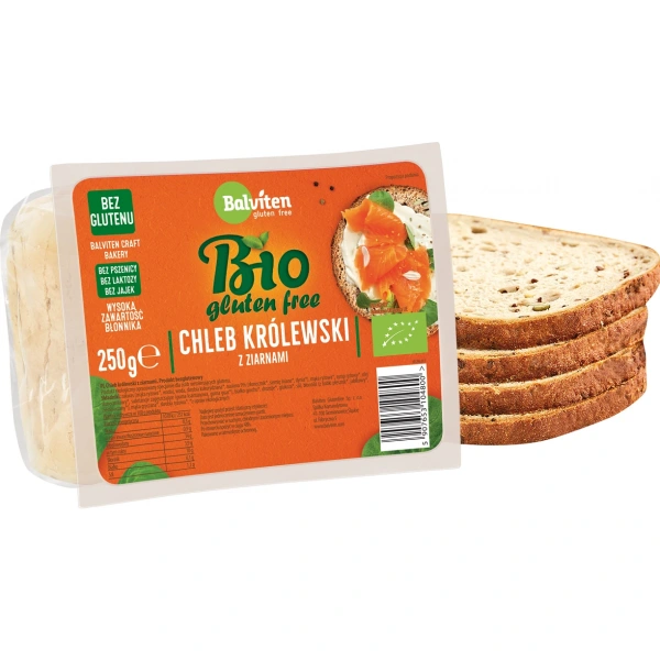 Balviten chleb królewski z ziarnami krojony bezglutenowy bio 250 g