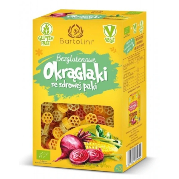 Bartolini Makaron Kukurydziany z Warzywami Dla Dzieci Okrąglaki BIO 250 g