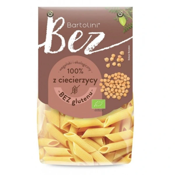Bartolini Makaron Proteinowy Z Ciecierzycy Penne Bezglutenowy BIO 250 g