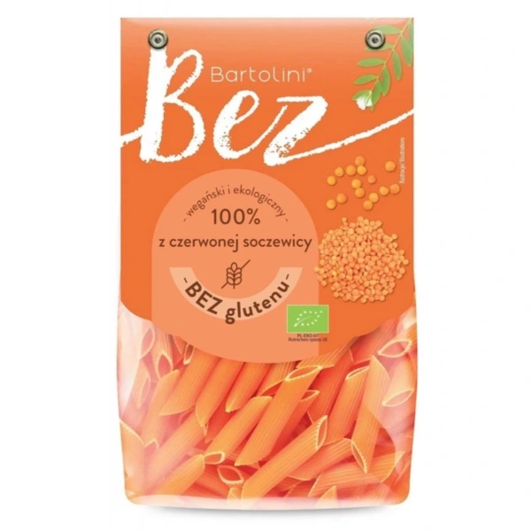 Bartolini Makaron Proteinowy Z Soczewicy Czerwonej Penne BIO 250 g