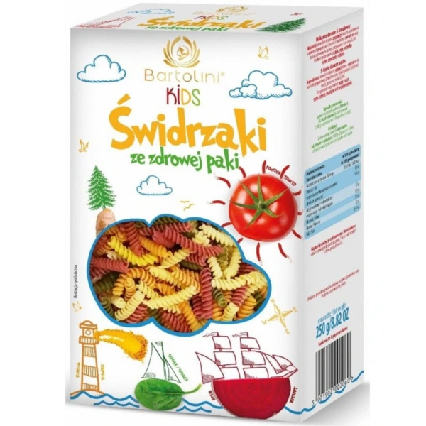 Bartolini Makaron Semolinowy Z Warzywami Dla Dzieci Świdrzaki 250 g