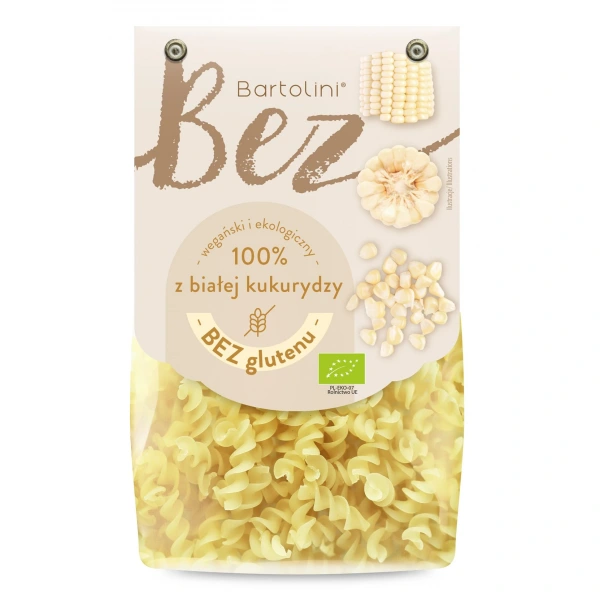 Bartolini makaron (z białej kukurydzy) świderki bezglutenowy bio 250 g