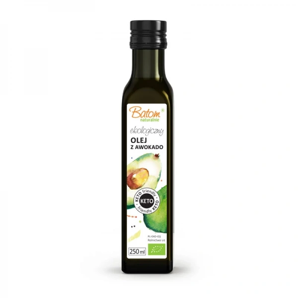 Batom olej z awokado tłoczony na zimno keto bio 250 ml
