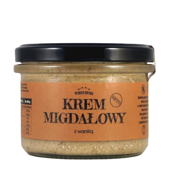 Baton krem migdałowy z wanilią keto bez dodatku cukrów bezglutenowy 190 g