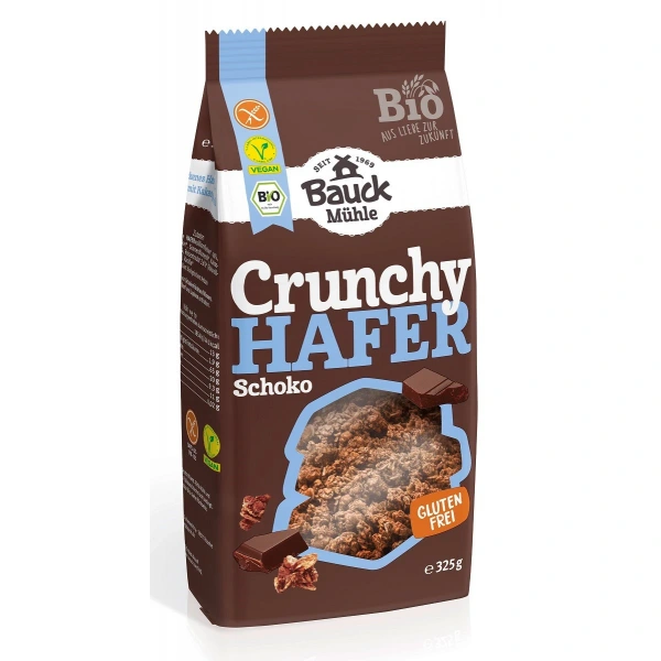 Bauck hof crunchy owsiane kakaowe bezglutenowe bio 325 g