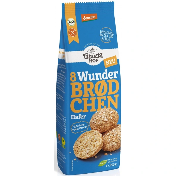 Bauck hof mieszanka do wypieku bułek owsianych bezglutenowa demeter bio 350 g