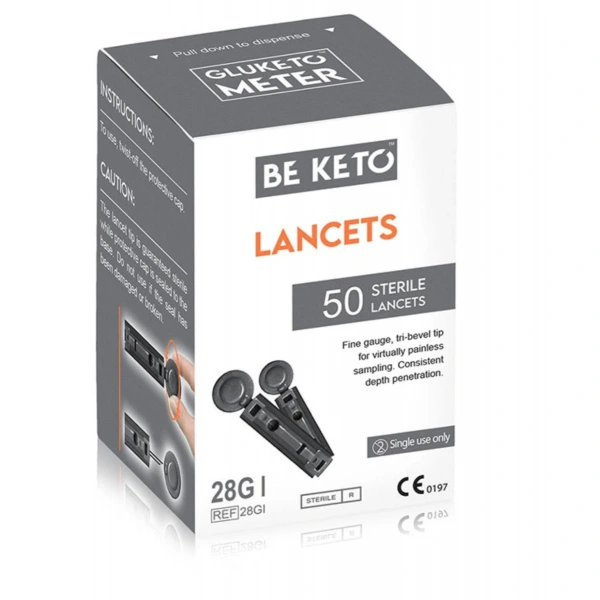 BeKeto GluKeto Meter sterylne lancety 50 sztuk