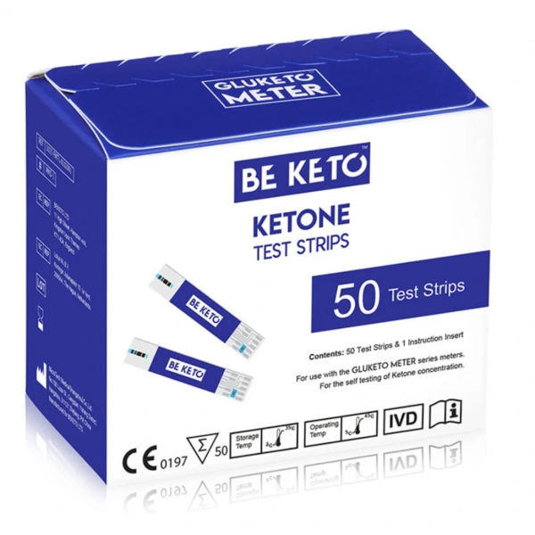 BeKeto GluKeto Meter testy paskowe ketony 50 sztuk