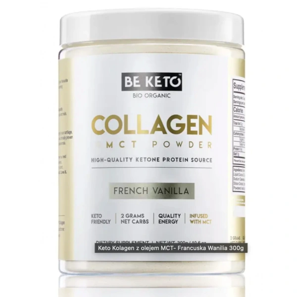 BeKeto Keto Kolagen z olejem MCT o smaku waniliowym 300g