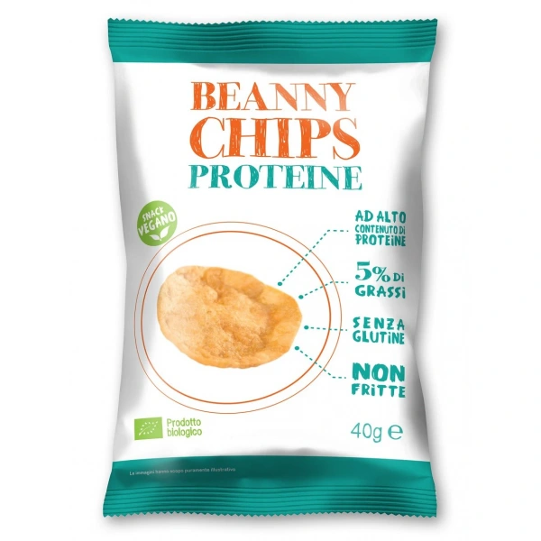 Beanny chips prażynki proteinowe z soczewicy bezglutenowe bio 40 g