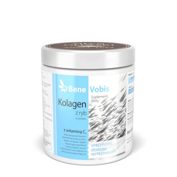 Bene Vobis Kolagen Rybi (hydrolizat żelatynowy) z Witaminą C 250 g