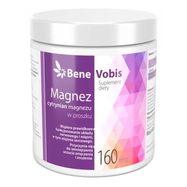 Bene Vobis Magnez (cytrynian magnezu) w proszu 500g