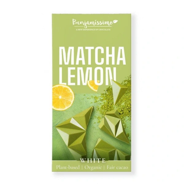 Benjamissimo tabliczka kakaowa herbata matcha  cytryna bezglutenowa bio 60 g