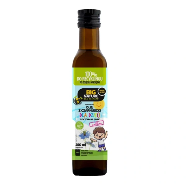 Big Nature Olej Dla Dzieci z czarnuszki tłoczony na zimno 250ml