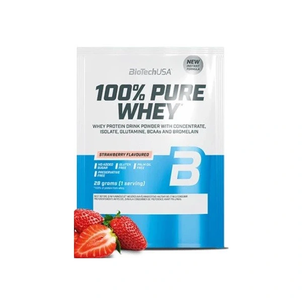 BioTech USA 100% Pure Whey 28g o smaku truskawkowym