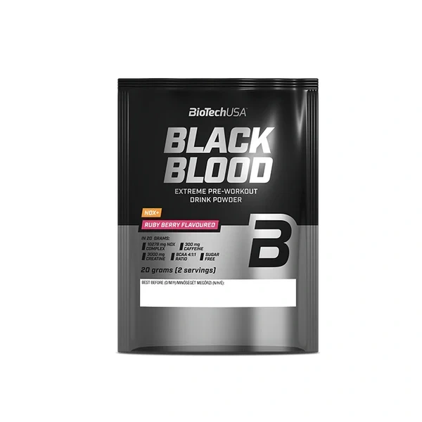 BioTech USA Black Blood NOX+20 g o smaku jagoda