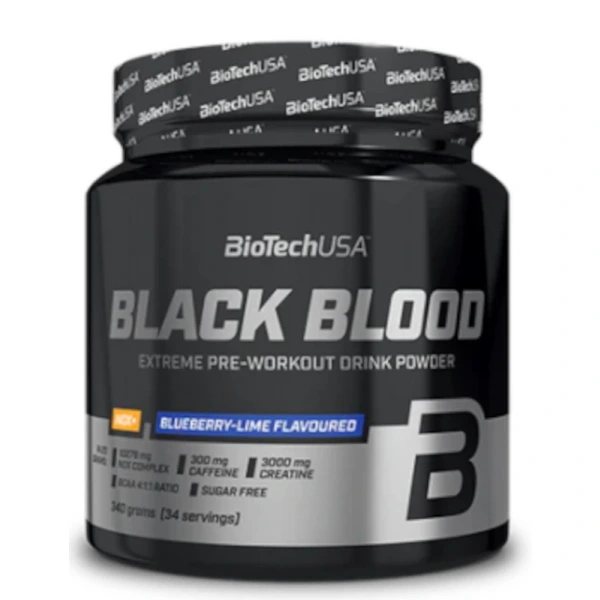 BioTech USA Black Blood NOX+ 340 g o smaku jagoda - limonka