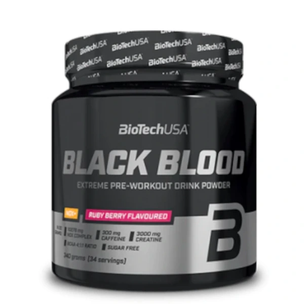 BioTech USA Black Blood NOX+ 340 g o smaku jagodowym