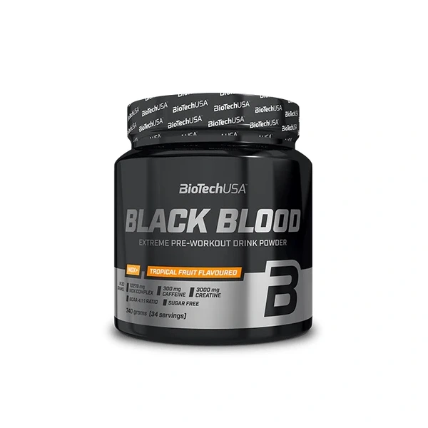 BioTech USA Black Blood NOX+ 340 g o smaku owoców tropikalnych