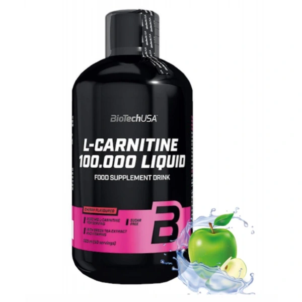 BioTech USA L-carnitine 100.000 500ml o smaku jabłkowym