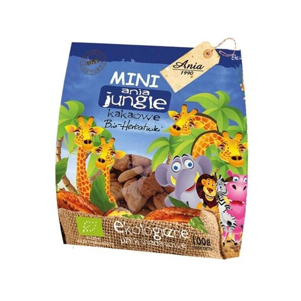 Bio Ania Ciastka Kakaowe Mini Jungle BIO 100 g