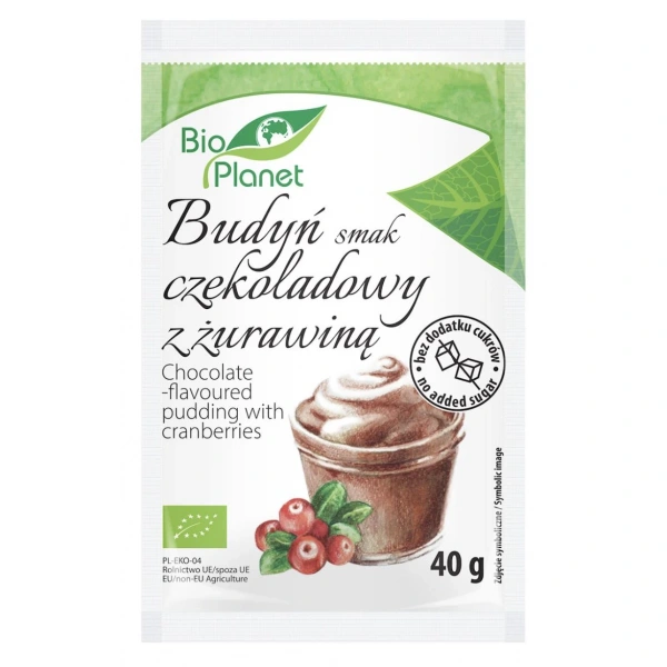 Bio Planet Budyń O Smaku Czekoladowym Z Żurawiną BIO 40 g