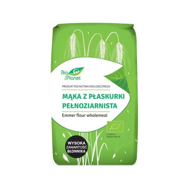 Bio Planet Mąka Z Płaskurki Pełnoziarnista BIO 500 g