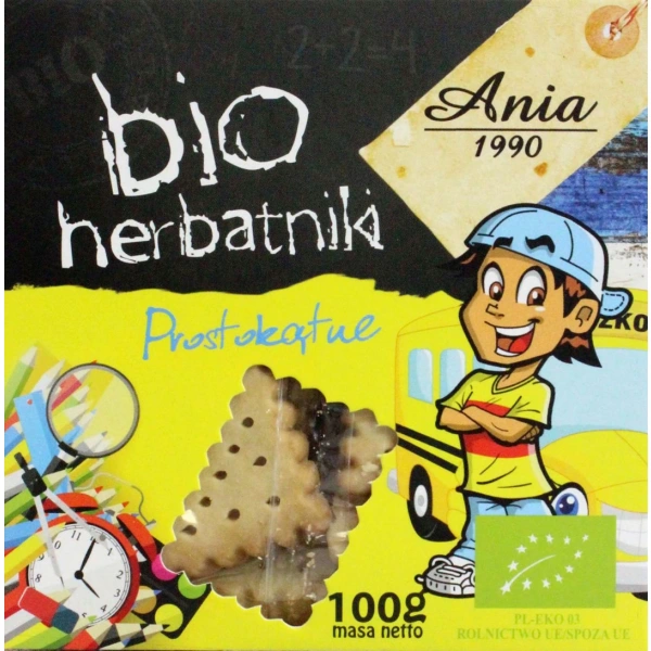 Bio ania herbatniki prostokątne bio 100 g