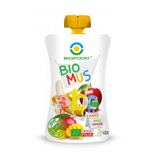 Bio food mus mango  bananowo  jabłkowy bezglutenowy bio 120 g