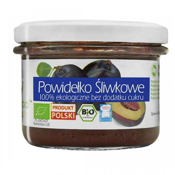 Bio food powidełko śliwkowe bez dodatku cukrów bezglutenowe 180 g