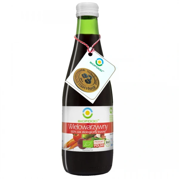 Bio food sok wielowarzywny kiszony nfc bezglutenowy bio 300 ml