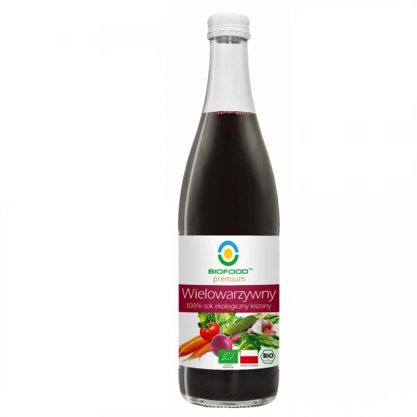 Bio food sok wielowarzywny kiszony nfc bezglutenowy bio 500 ml