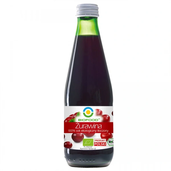 Bio food sok z żurawiny nfc bezglutenowy bio 300 ml