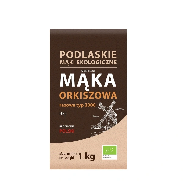 Bio life mąka orkiszowa razowa typ 2000 bio 1 kg
