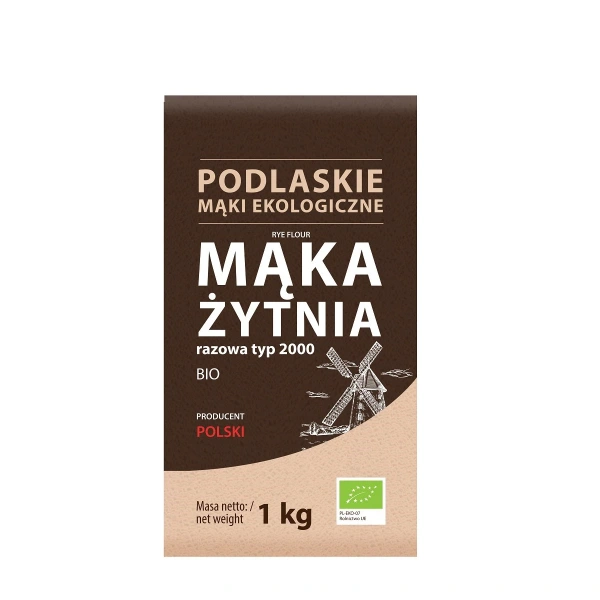 Bio life mąka żytnia razowa typ 2000 bio 1 kg
