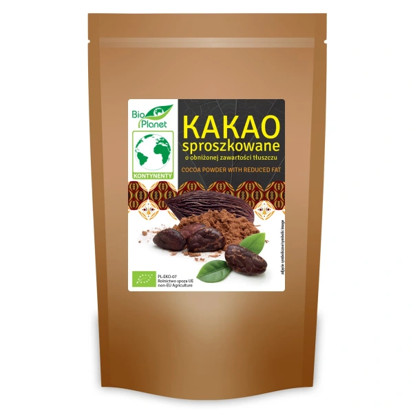 Bio planet kakao sproszkowane o obniżonej zawartości tłuszczu bio 200 g