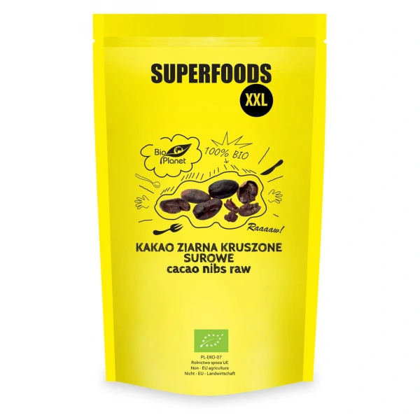 Bio planet kakao ziarna kruszone surowe bio 600 g