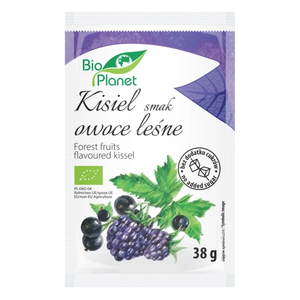 Bio planet kisiel o smaku owoców leśnych z owocami jagodowymi bio 38 g