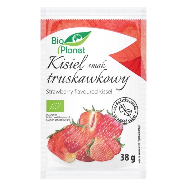 Bio planet kisiel o smaku truskawkowym z truskawkami bio 38 g