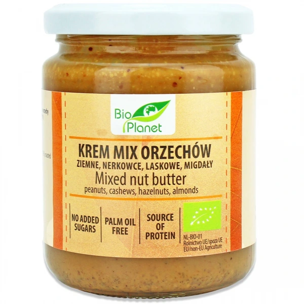 Bio planet krem orzechowy mix (4 orzechy) bio 250 g
