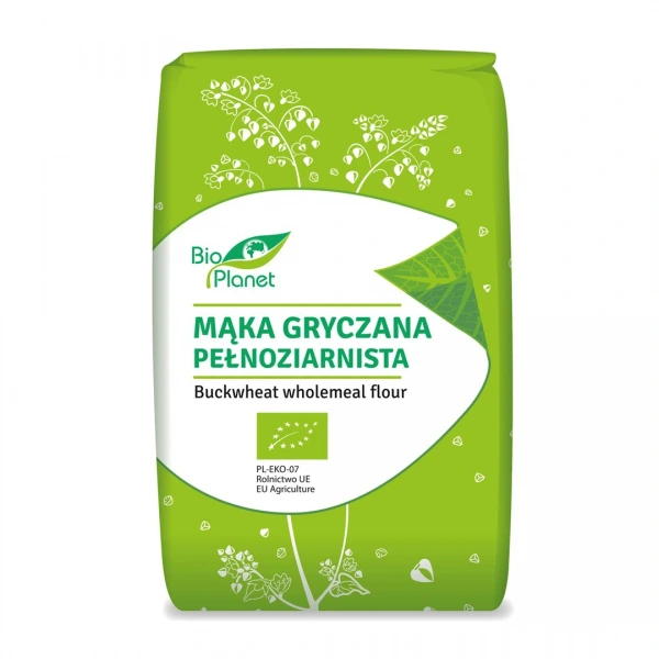 Bio planet mąka gryczana pełnoziarnista bio 500 g