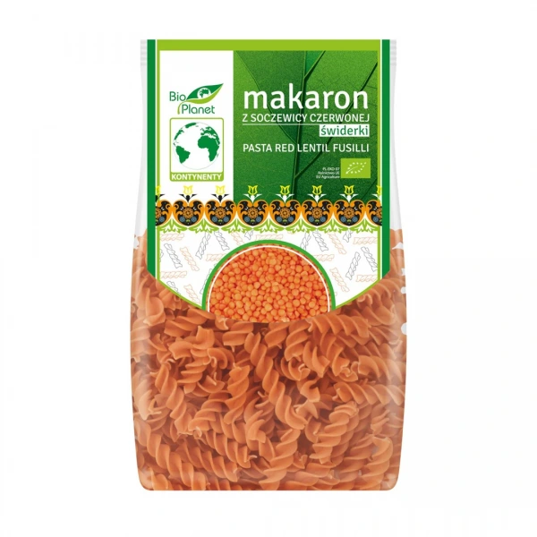 Bio planet makaron proteinowy (z soczewicy czerwonej) świderki bio 250 g
