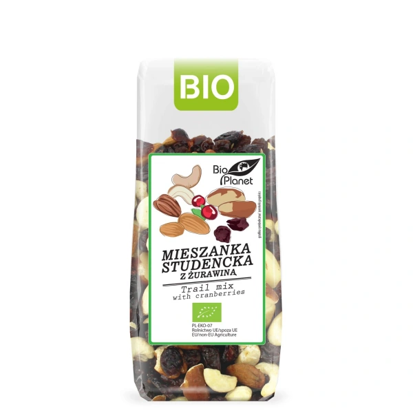 Bio planet mieszanka studencka z żurawiną bio 150 g