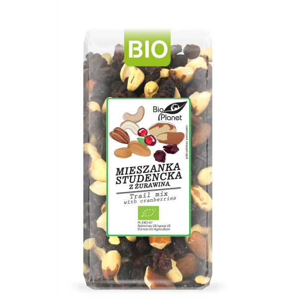 Bio planet mieszanka studencka z żurawiną bio 400 g